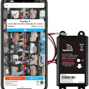 Optimus Wired GPS Tracker for Vehicles - Easy Installation on Car's Battery - Low Cost Subscription Plan Options